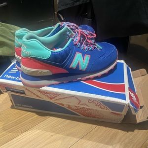 Used pink & blue new balance 574